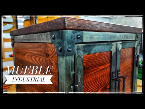 Mueble IDUSTRIAL con escuadras REMACHADAS
