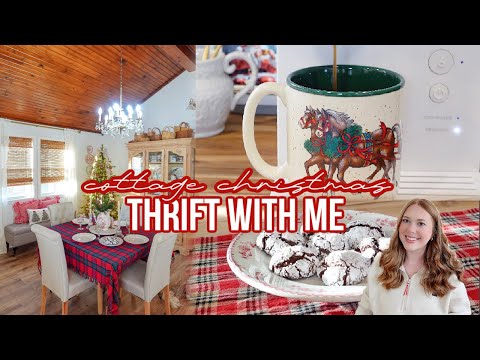 THRIFT WITH ME FOR COTTAGE CHRISTMAS DECOR | THRIFTING FOR CHRISTMAS 2025 🎄