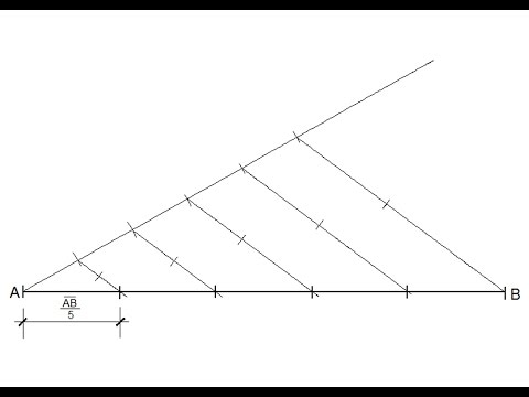Dividing a line segment into equal parts (Thales theorem)