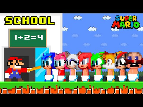 Super Mario Bros. but SMARTER Mario Open a School for All Baby Sonic Sprunki  #sprunki