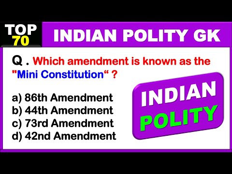 70 Essential Indian Polity GK  || Gk Questions and Answers || by Tickbook