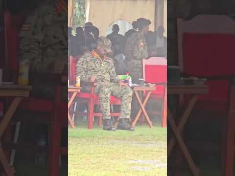 General Muhoozi Kainerugaba braved the rain in Kabale