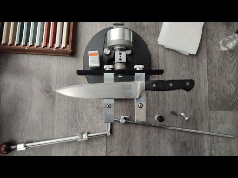 Заточка в линзу, Green Brazzilian, Архон, кожа с пастой люксор