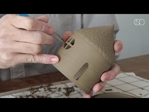 물레로 만드는 집모양 캔들홀더 : Making Pottery Candle Holder on the Wheel   [ONDO STUDIO]