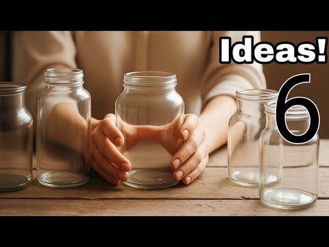 DON'T THROW THEM AWAY 📣 6 AMAZING DIY DECORATIVE IDEAS WITH GLASS JAR ♻️