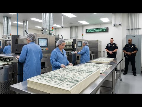 Inside a US Dollar Banknote Factory | From Blank Paper to Secured Currency