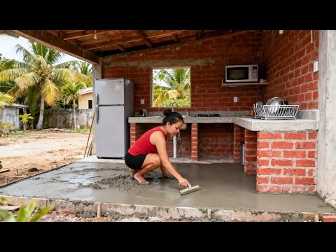 Timelapse: Woman turns empty plot into beautiful KITCHEN in 269 days
