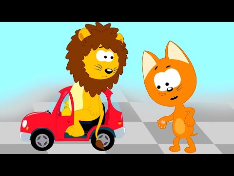 Две машинки в гараже 🚘🚗 Учим размеры! Большой и маленький – Сборник – Котэ ТВ – Песенки для малышей