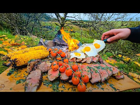 BBQ Meats Smoked to PERFECTION | ASMR Wilderness Cooking