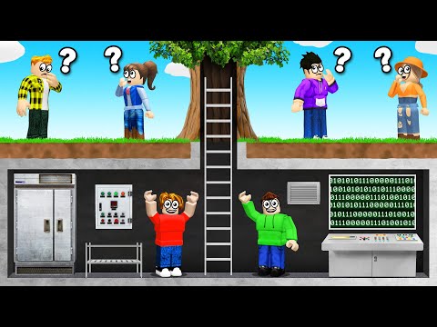 We Built A SECRET HIDDEN BASE in Roblox (Tycoon)