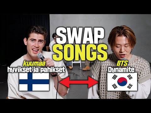 How Does BTS Dynamite Sound In Finnish? l Korean and Finnish Artist Swap Songs l FT. Robin Packalen