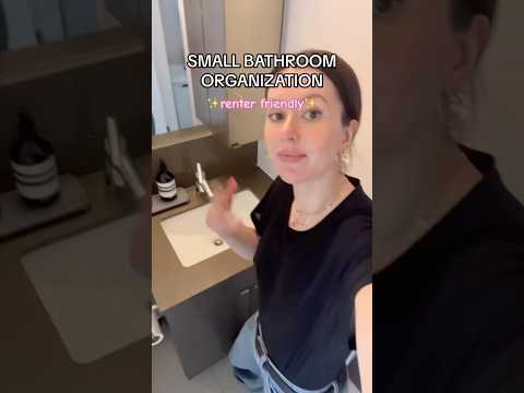 Small bathroom organization (renter friendly!)