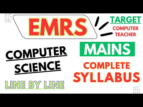 EMRS COMPUTER SCIENCE MAINS SYLLABUS | EMRS COMPUTER SCIENCE MAINS STRATEGY & DESCRIPTIVE WRITING |