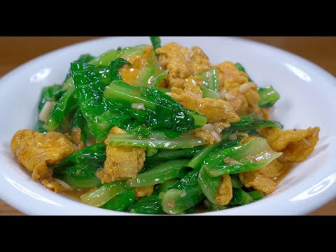 油麦菜和鸡蛋搭配，这是我家孩子最爱吃的爽口下饭菜，鲜香脆嫩，好吃入味，#like #cooking #delicious #美食