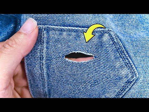 REPAIR JEANS at Home | 4 HAND SEWING TUTORIALS to Fix & Shorten Clothes (Jady Kreativ)