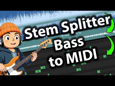Stem Splitter to Extract Bass from a Stereo Mix and convert to MIDI in Logic Pro 11