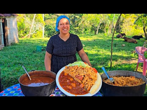 🔥 LOCRIO DE POLLO Y COSTILLITA 🐔🥩 | COMIDA TÍPICA DEL CAMPO 🍃🔥 ¡DEL FOGÓN AL PATIO! 🍽️😋