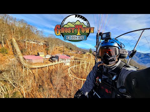 Flying to an Abandoned Theme Park on Top of a Mountain and Landing! - Ghost Town in the Sky