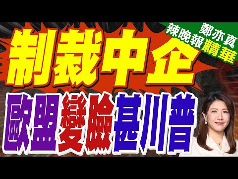 不到24小時 歐盟制裁中國企業 變臉速度比川普還快 | 制裁中企 歐盟變臉甚川普 | 介文汲.張延廷.孫大千.黃敬平深度剖析?【鄭亦真辣晚報】精華版@中天新聞CtiNews