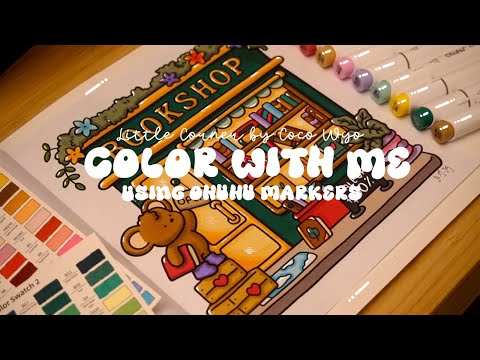 Color with me (ASMR) 📖❤️  'Little Corner' by Coco Wyo using Ohuhu markers 🌱✏️ #adultcoloring #asmr