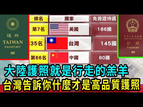 Taiwanese passports travel freely, while mainland passports face obstacles at every turn. Mainlan...