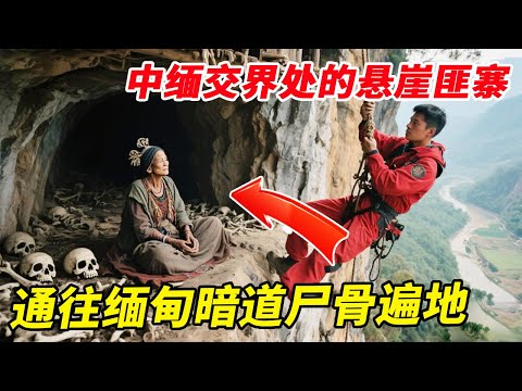 中缅交界处的悬崖匪寨，曾是养蛊的巫婆所建，内部通往缅甸的暗道尸骨遍地【户外小北哥】