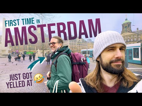 First time Ever Amsterdam | Gay Couple Visit Red Light District, Dam Square & Floating Flower Market