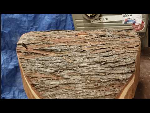Woodturning - A Big Acacia Live Edge Bowl
