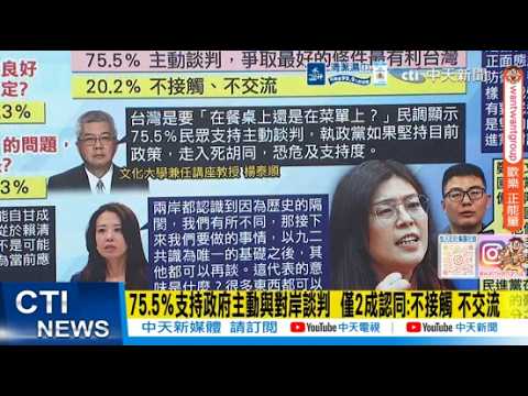 [Daily Must-Read] 75.5% Support Government's Initiative to Negotiate with the Mainland, Only 20% ...