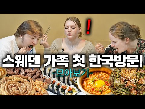 한국 사는 아들 보러 날아온 스웨덴 가족 첫 한국 여행! (한정식, 한국집, 한국 미용실, 한국 가전제품, 편의점) 스웨덴 펠릭스 가족 몰아보기
