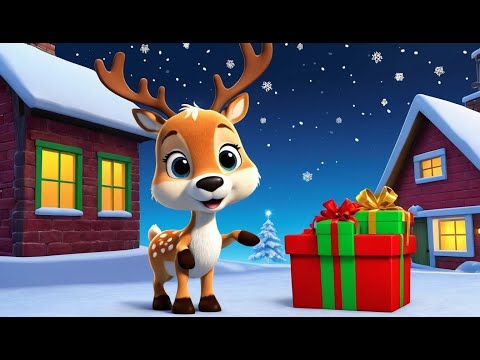 Маленький олень дарит подарки детям