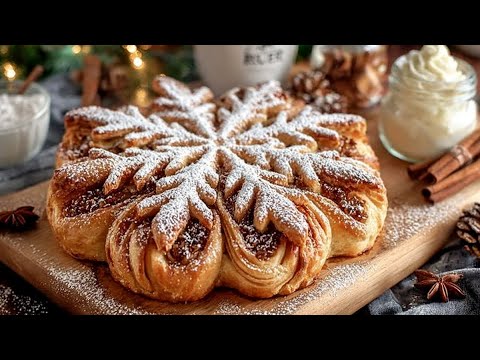 I learned this trick from a baker! Bake a snowflake made from yeast dough!