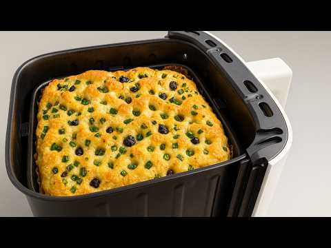 I tried something new in the AIR FRYER! This recipe for bread with herbs and olives surprised me!