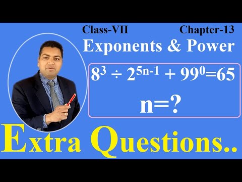 Extra Questions On Exponents & Power | Class-7 and 8 | | Laws of Exponents | Concept//Short/Trick
