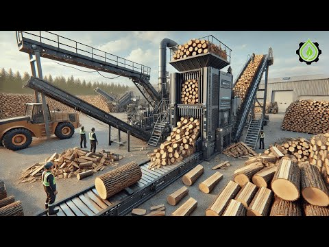Fastest Biggest Firewood Processing Machine | Dangerous Big Chainsaw Cutting Tree machines #24