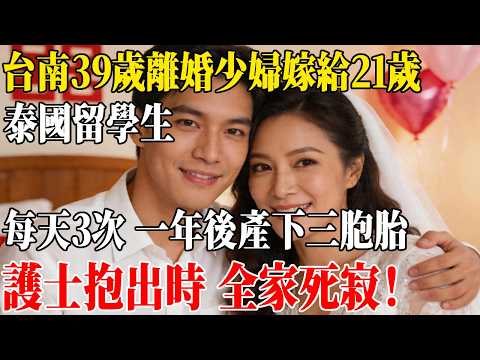 台南39歲離婚少婦嫁給21歲泰國留學生,每天3次 一年後產下三胞胎,護士抱出時 全家死寂!#民間故事 #人間故事會