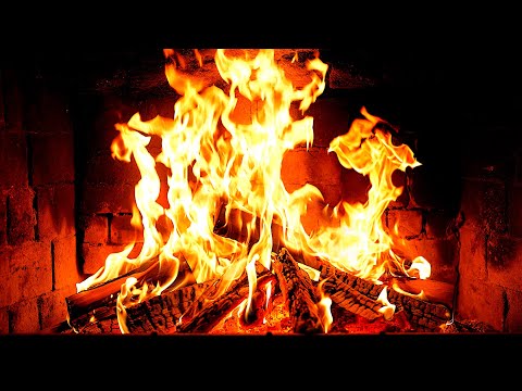 Cozy Fireplace 4K (12 HOURS). Fireplace with Crackling Fire Sounds. Fireplace Ambience
