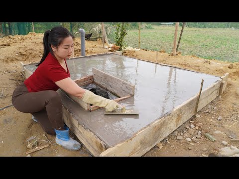 Girl Build The Most Secret Underground $5000 Bunker in Her Backyard - Finish Concrete Iron Frame