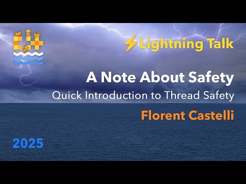 Lightning Talk: Clang TSA - A Note about Thread Safety - Florent Castelli - C++ on Sea 2025