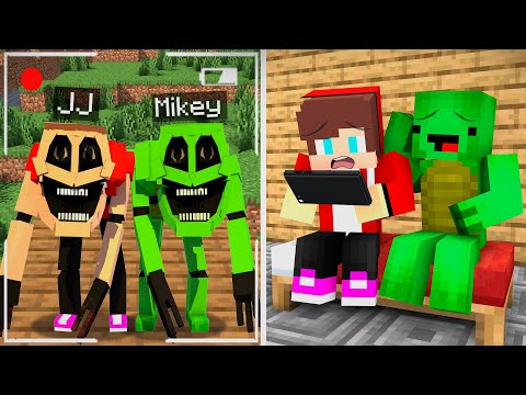 Mikey & JJ recorded JJ MIMIC and Mikey MIMIC on a Hidden Camera - Minecraft Story of Maizen