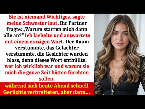 ein wort genügt: meine schwester spottet, doch der raum erkennt, wer ich wirklich bin…