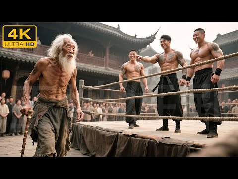 【2025动作电影】擂台激战！武士当众羞辱中国功夫，不料老乞丐上台，一招消滅所有武士！#movie #中國功夫 #kungfu #ipman #actionmovies