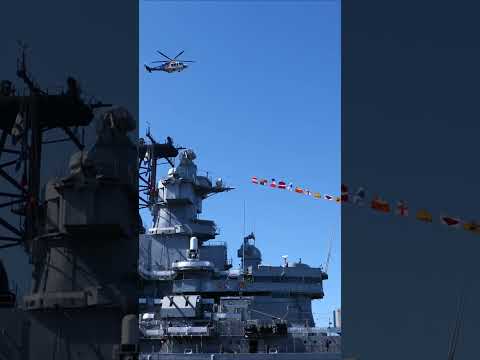 Battleship New Jersey Firing Her Signal Cannon