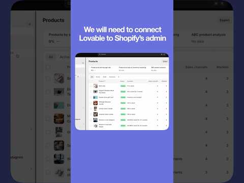 How to build a Shopify store with Lovable