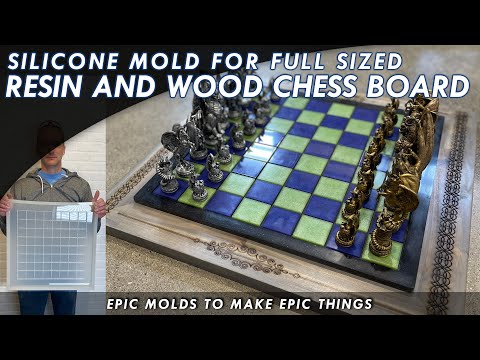 Full Sized Epoxy Resin Chess Board Mold - Make HUGE Custom Chess Boards Out Of Resin & Wood