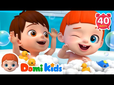 安全洗澡歌🛁🧼 + 更多兒歌🎵 | 洗澡歌🛀 | 連續播放 | 人氣兒歌✨ | TOP兒歌🏆 | 寶貝多米