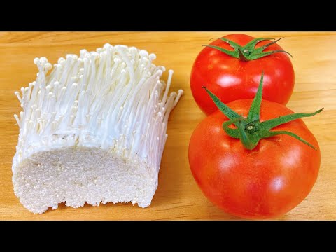 1把金針菇，2個西紅柿，是我招待客人必做的拿手菜，1大盤不夠吃。【美食彩味 VS 明玥美食 Magic Food】