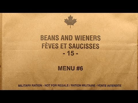 Trying out a Canadian MRE (Menu 6).