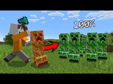 Minecraft But Hitting Mobs Multiplies Them