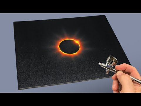 Airbrushing a Solar Eclipse for Beginners